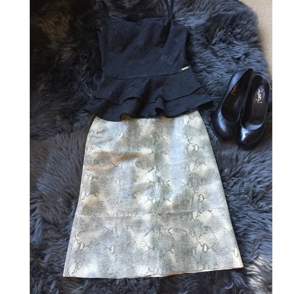 For Joseph SUEDE Snake Skin Print Midi Skirt 🐍 - Picture 4 of 8